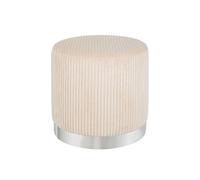 Atmosphera – Pouf Sylia – Velours côtelé 38 cm – Ivoire