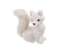 Feeric Lights & Christmas – Statuette renard blanc 26 cm, paillettes, polyfoam