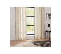 Créateur d'intérieur - Rideau à Oillets "Bota" 140x260cm Ivoire