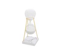 Créateur d'intérieur - Sablier Déco Effet Marbre "Olen" 21cm Gris