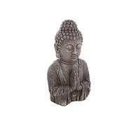 Atmosphera Créateur d'intérieur - Statuette de Bouddha Effet Bois 49cm Gris Gris G