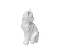Atmosphera Créateur d'intérieur - Statuette Déco Chat Origami "Delia" 20cm Blanc G