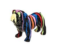 Créateur d'intérieur - Statuette Déco Chien Peint 25cm Noir