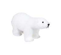 Atmosphera Créateur d'intérieur - Statuette Déco Ours "Manteau" 21cm Blanc Blanc G