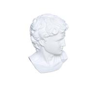 Atmosphera Créateur d'intérieur - Statuette Déco "Tête César" 25cm Blanc Blanc G