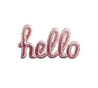 Créateur d'intérieur - Sticker Ballon "Hello" 22x40cm Rose