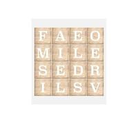 Atmosphera Créateur d'intérieur - Sticker Relief Lettres 41x41cm Blanc Blanc