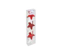 Atmosphera Créateur d'intérieur - Sujet de Noël 6 Pièces "Christmas Country" 6cm Rouge & Blanc G