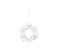 Atmosphera - Décoration de Sapin Couronne Fleur Perle 10cm