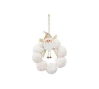 Atmosphera Créateur d'intérieur - Sujet de Noël "Couronne Père Noël" 15cm Blanc G
