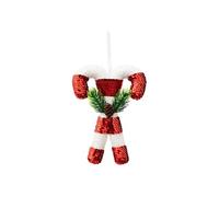 Atmosphera Créateur d'intérieur - Sujet de Noël Double "Sucre d'Orge" 18cm Multicolore Multicolore G
