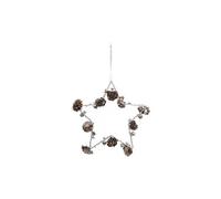 Créateur d'intérieur - Sujet de Noël Etoile Pommes de Pin 18cm Beige