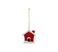 Atmosphera Créateur d'intérieur - Sujet de Noël "Maison" 7cm Rouge Rouge G