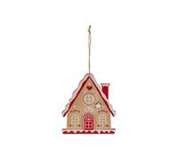 Créateur d'intérieur - Sujet de Noël Maison "Biscuit" 14cm Beige