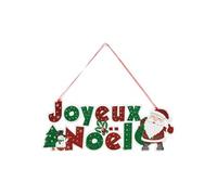 Créateur d'intérieur - Suspension Pancarte "Joyeux Noël" 45cm Multicolore