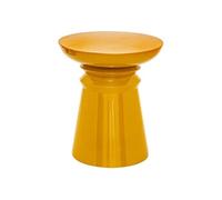 Atmosphera Table d'appoint Jaya totem métal jaune moutarde D38cm
