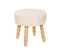 Tabouret d'Appoint Chenille "Spolo" 39cm Blanc