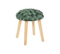 Atmosphera Créateur d'intérieur - Tabouret Design "Tricot" 43cm Vert Jade Vert G