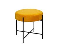 Créateur d'intérieur - Tabouret Rond en Velours "Arty" 47cm Ocre