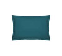 Taie d'oreiller ""Carina"" en coton bleu canard 50x70cm - Atmosphera createur d'interieur