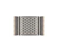 Atmosphera – Tapis déco à franges Pailo 120x170 cm Noir et Blanc
