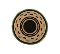 Atmosphera – Tapis rond Malakite, jute imprimé 120 cm, noir