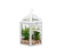 Terrarium Cage Déco "Fleur de Rose" 23cm Blanc
