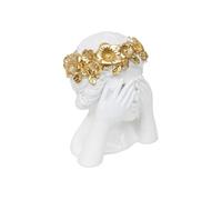 Atmosphera Tête femme déco Wild Romance résine 22 cm Blanc