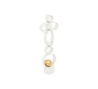 Atmosphera Créateur d'intérieur - Tour Déco Design en Métal "Rob" 65cm Blanc Blanc G