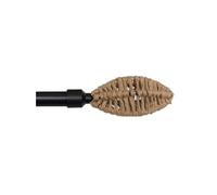 Atmosphera Créateur d'intérieur - Tringle Extensible "Natura" 120x210cm Noir & Naturel Noir G