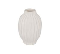 Atmosphera – Vase strié Fernan en céramique H22 cm Blanc