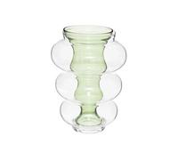 Vase Double en Verre "Matali" 36cm Vert