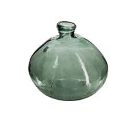 Créateur d'intérieur - Vase Rond En Verre Recyclé "Ballon" 22cm Kaki