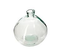 Atmosphera – Vase rond en verre recyclé transparent – D23 cm