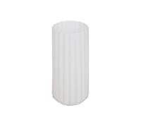 Créateur d'intérieur - Vase Strié en Verre "Fleur de Rose" 28cm Blanc