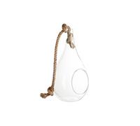 Atmosphera – Vase suspendu « Goutte » avec corde 25 cm transparent