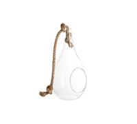 Créateur d'intérieur - Vase Suspendu & Corde "Goutte" 25cm Transparent