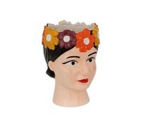 Atmosphera Créateur d'intérieur - Vase Tête Femme "Yucatan" 18cm Multicolore Multicolore G