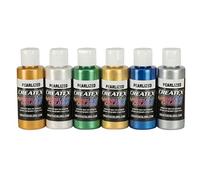 Createx Colors Aérographes Pearl 5804-00 Lot de 6 56,7 g Multicolore