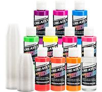 Createx Kit-f10 fluorescent 10 couleurs aérographe bouteilles de 56,7 gram