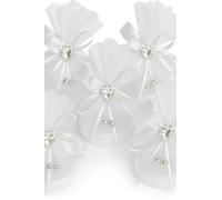 CREATI’L 15 Boîtes à Dragées Plexi Transparentes avec Tulle, Noeud et Diamant - Ballotins Cadeaux Invités Mariage, Baptême, Communion - Contenants Confiseries, Bonbons, Décoration Table