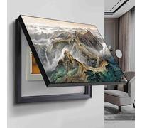 Creatieve schakelkast, meterkast decoratief schilderij, elektrische paneelafdekking decoratief, gatvrije afschermingskast voor stroomonderbrekers, B, 60x40cm