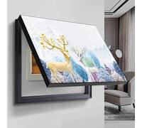Creatieve schakelkast, meterkast decoratief schilderij, elektrische paneelafdekking decoratief, gatvrije afschermingskast voor stroomonderbrekers, A, 60x40cm