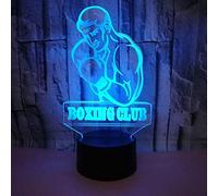 Créatif 3D Boxeur Nuit Lampe Art Déco Lampe Lumières LED Décoration Lampes Touch Control 7 Couleurs Change Veilleuse USB Powered Enfants Cadeau Anniversaire Noël Cadeaux