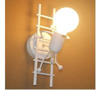 Créatif Applique Murale Moderne Lampe Murale Intérieur Lampe de Mur E27 Noir pour Chambre Salon Chambre d'enfants