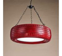 , créatif en V-Intage T-II Plafait Pendentif rétro Industriel Iron Iron Art Big SuspenS Light Antique Single Head Hanging Lampe Nostalgic Loft Plafond Ayémordage 40 cm CH (Red-Red,