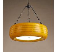 , créatif en V-Intage T-II Plafait Pendentif rétro Industriel Iron Iron Art Big SuspenS Light Antique Single Head Hanging Lampe Nostalgic Loft Plafond Filture Light 40cm CH (Jaune, 55