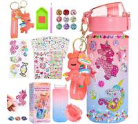 Créatif Fille 5-10 Ans, Verres À Boire Pour Enfants Licorne Bricolage Gourde Fille Diy Gourde Isotherme Bouteille Kit De Loisir Créatif Enfant Jeux Cadeau Noël Extérieur Jeux Enfant 2-8 Ans
