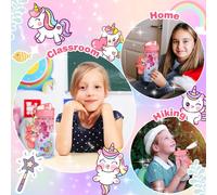 Créatif Fille 5-10 Ans, Verres À Boire Pour Enfants Licorne Bricolage Gourde Fille Diy Gourde Isotherme Bouteille Kit De Loisir Créatif Enfant Jeux Cadeau Noël Extérieur Jeux Enfant 2-8 Ans