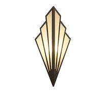 CréAtif GéOméTrie Applique Murale Interieur Moderne Lampe Murale Simple Tissu Fer Abat-Jour Art DéCo Pour Chambre Chevet Escalier Couloir Eclairage Personnalité Applique G9 Inclus Ampoule,Noir